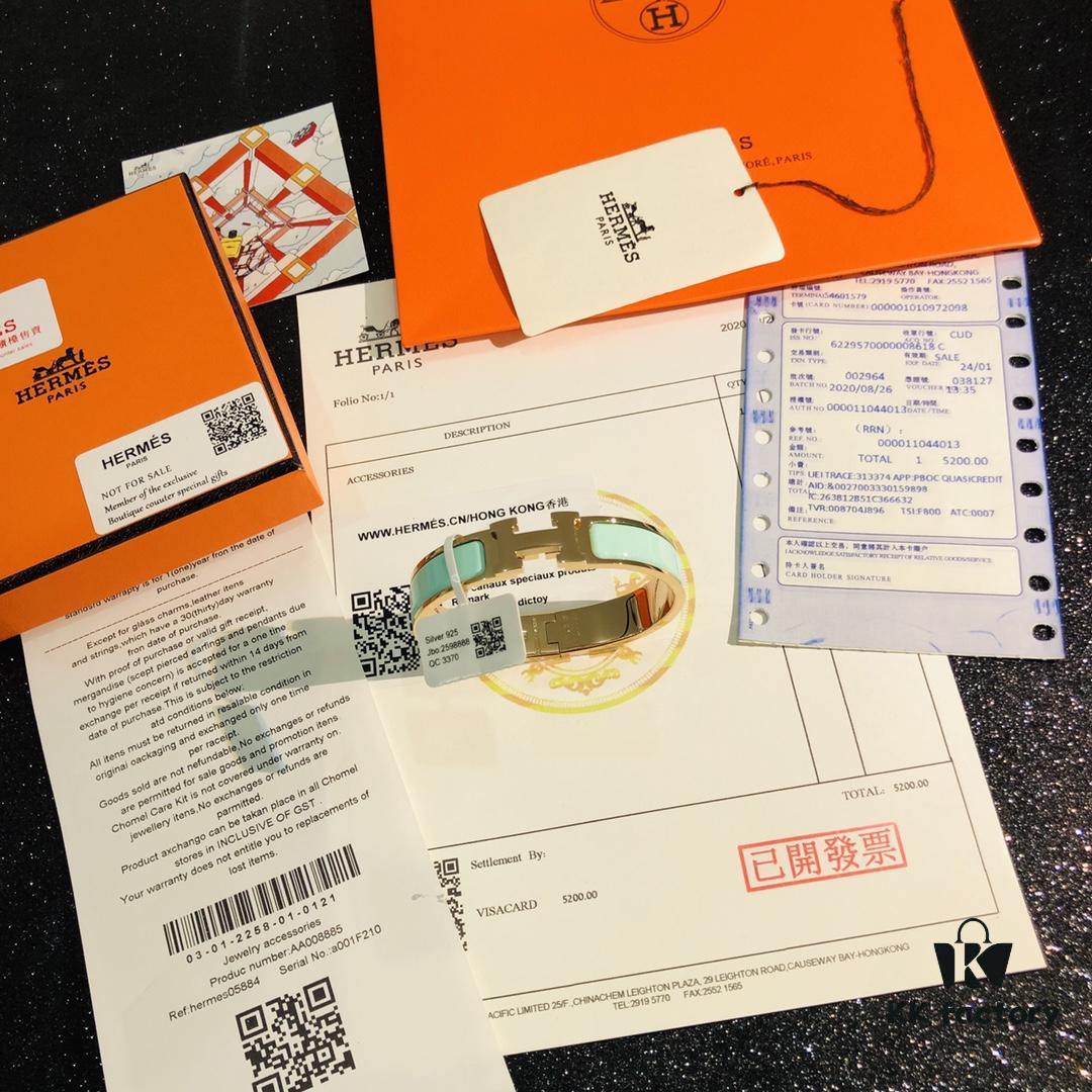 692fc93b99f2d84055c890bf Hermès 1:1 Replica Sticker, Label, Receipt Set, Rose Gold Edition, Herme*CLIC Enamel H Bracelet, Classic Couple's Bracelet for Men and Women