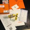 692fc93f99f2d84055c890c4 Hermès High-Replica Enamel 'Clic H' Bracelet in Rose Gold – Full Set with Stickers, Tags, and Receipts – Classic Couple's Design (Sizes 17 & 19)