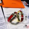 692fc94799f2d84055c890d3 Hermès High-Replica Enamel Clic H Bracelet in Rose Gold – Full Set with Stickers, Tags, and Receipts – Classic Couple's Style, Sizes 17 & 19
