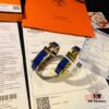 692fc94b99f2d84055c890d9 Hermès High-Replica Enamel H Bangle Bracelet in Rose Gold – Full Set with Stickers, Labels, and Receipts – Classic Couple's Style (Sizes 17 & 19)