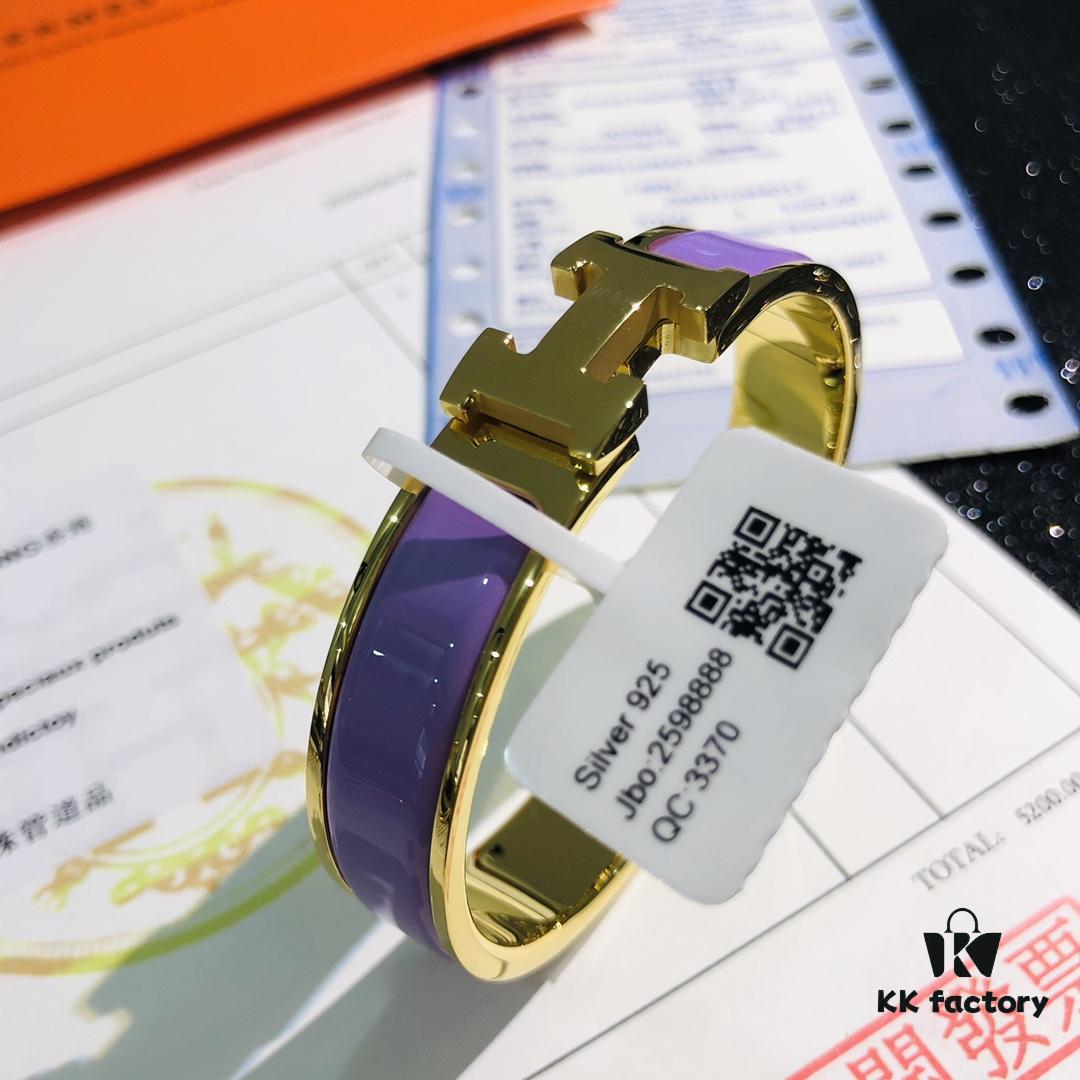 692fc95599f2d84055c890e6 Hermes 1:1 Replica Sticker, Label, Receipt Set 🛍️ Rose Gold Edition ✨ In Stock | Hermès CLIC Enamel H Bracelet – Classic Unisex Design, Perfect for Couples