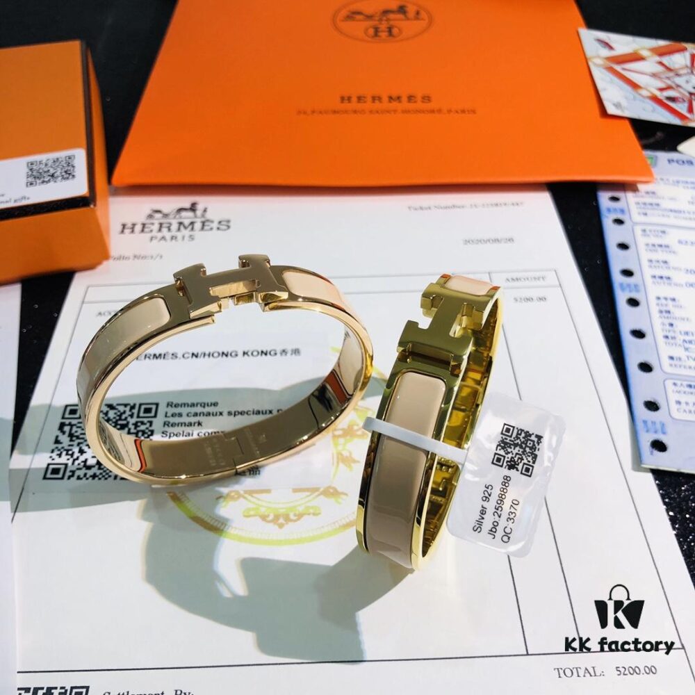 692fc95899f2d84055c890ea Hermes One-to-One Replica Sticker, Label, Receipt Set 🌹 Rose Gold Purchased Version 😎 Available in Stock Hermes CLIC Enamel H Bracelet