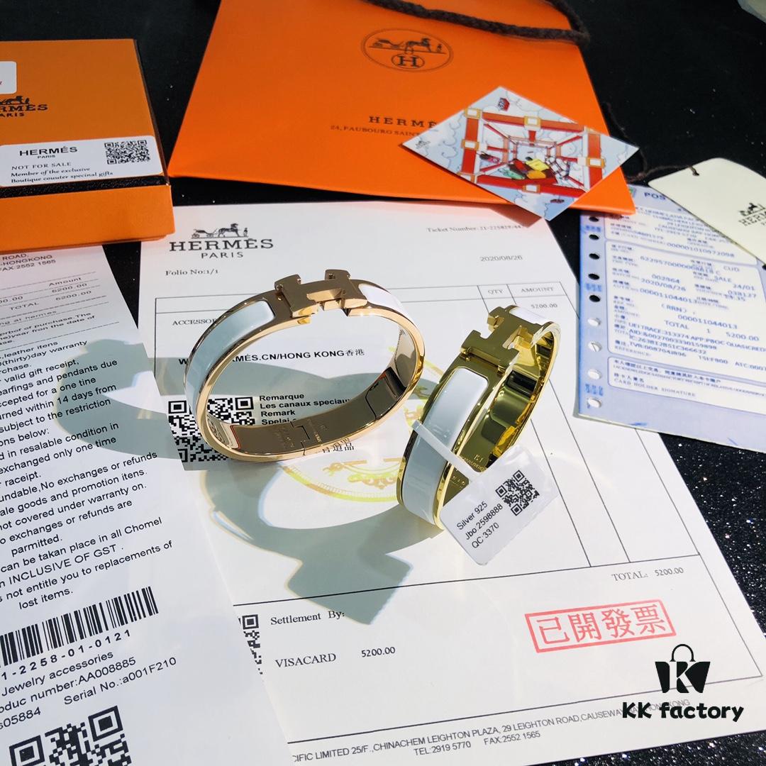 692fc96399f2d84055c890fa Hermès 1:1 Replica Sticker, Label, Receipt Set 🏷️🧾 Rose Gold Purchased Version Available In Stock Herme*CLIC Enamel H Bracelet