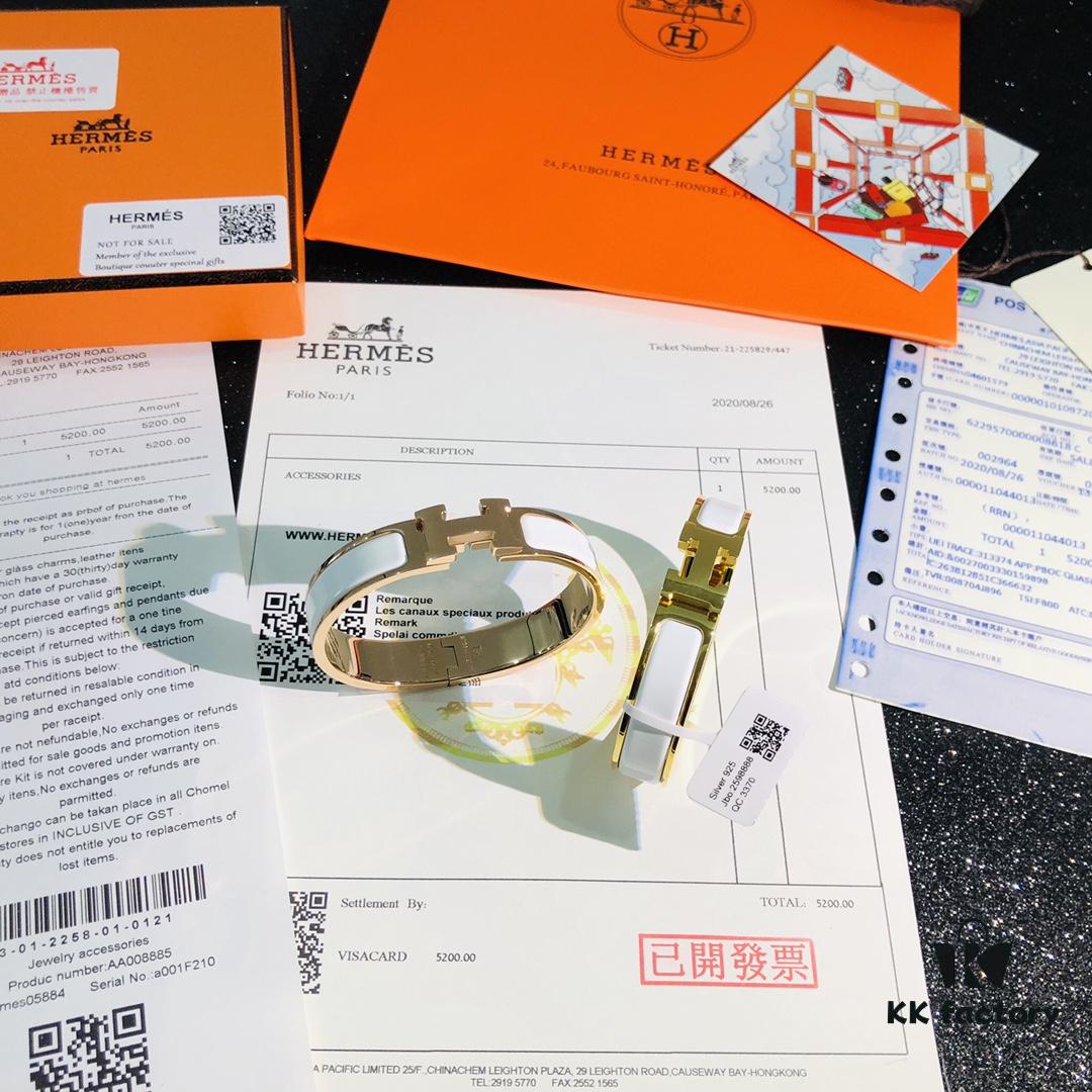 692fc96499f2d84055c890fb Hermès 1:1 Replica Sticker, Label, Receipt Set 🏷️🧾 Rose Gold Purchased Version Available In Stock Herme*CLIC Enamel H Bracelet