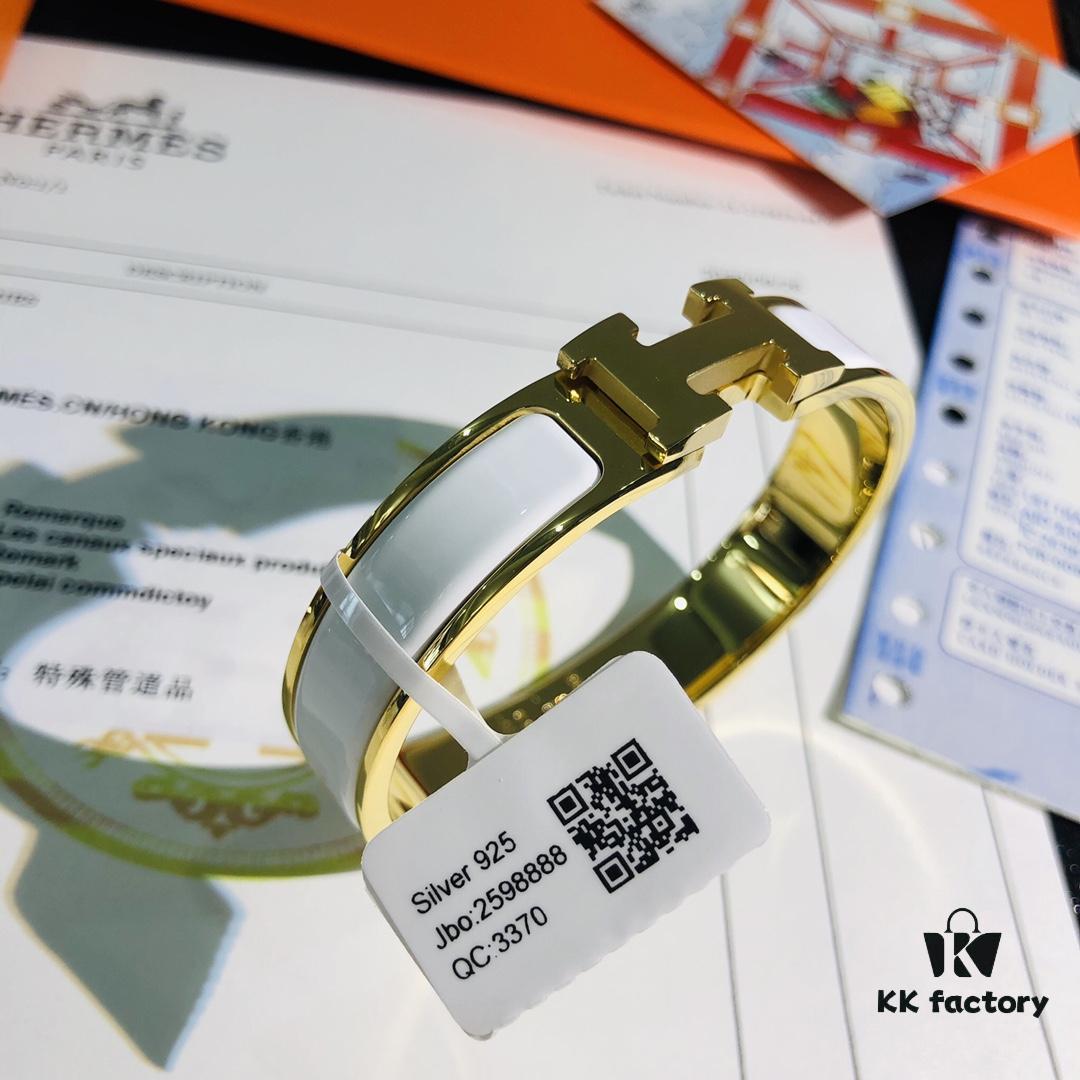 692fc96699f2d84055c890fd Hermès 1:1 Replica Sticker, Label, Receipt Set 🏷️🧾 Rose Gold Purchased Version Available In Stock Herme*CLIC Enamel H Bracelet