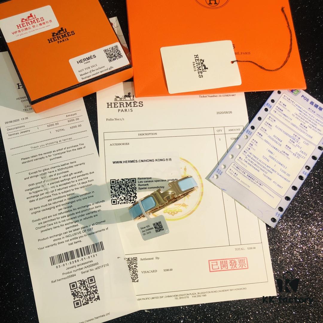 692fc97399f2d84055c89110 Hermes 1:1 Replica Sticker, Label, Receipt Set 🌟 Rose Gold Version 😎 Available in Stock | Herme*CLIC Enamel H Bracelet | Classic Unisex Design for Couples, Size 17 & 19