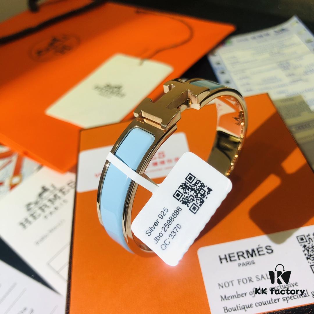 692fc97499f2d84055c89113 Hermes 1:1 Replica Sticker, Label, Receipt Set 🌟 Rose Gold Version 😎 Available in Stock | Herme*CLIC Enamel H Bracelet | Classic Unisex Design for Couples, Size 17 & 19