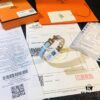 692fc97599f2d84055c89117 Hermes 1:1 Replica Sticker, Label, Receipt Set 🌟 Rose Gold Version 😎 Available in Stock | Herme*CLIC Enamel H Bracelet | Classic Unisex Design for Couples, Size 17 & 19