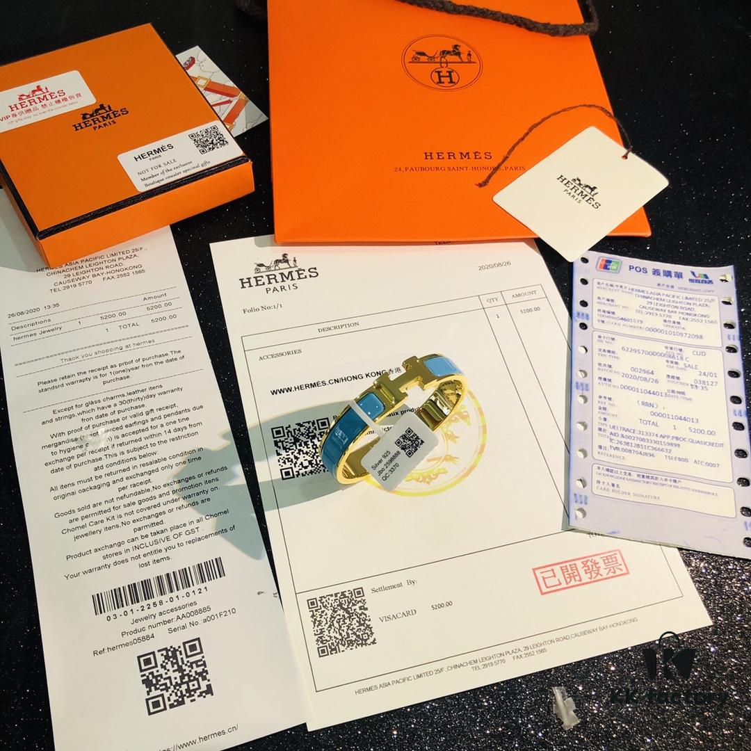 692fc97899f2d84055c8911a Hermes High-Replica Enamel Clic H Bangle Bracelet in Rose Gold – Complete Set with Stickers, Tags, and Receipts – Classic Unisex Design for Men and Women