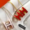 692fc98199f2d84055c89132 Mini POP Hermès H Enamel Pendant Necklace