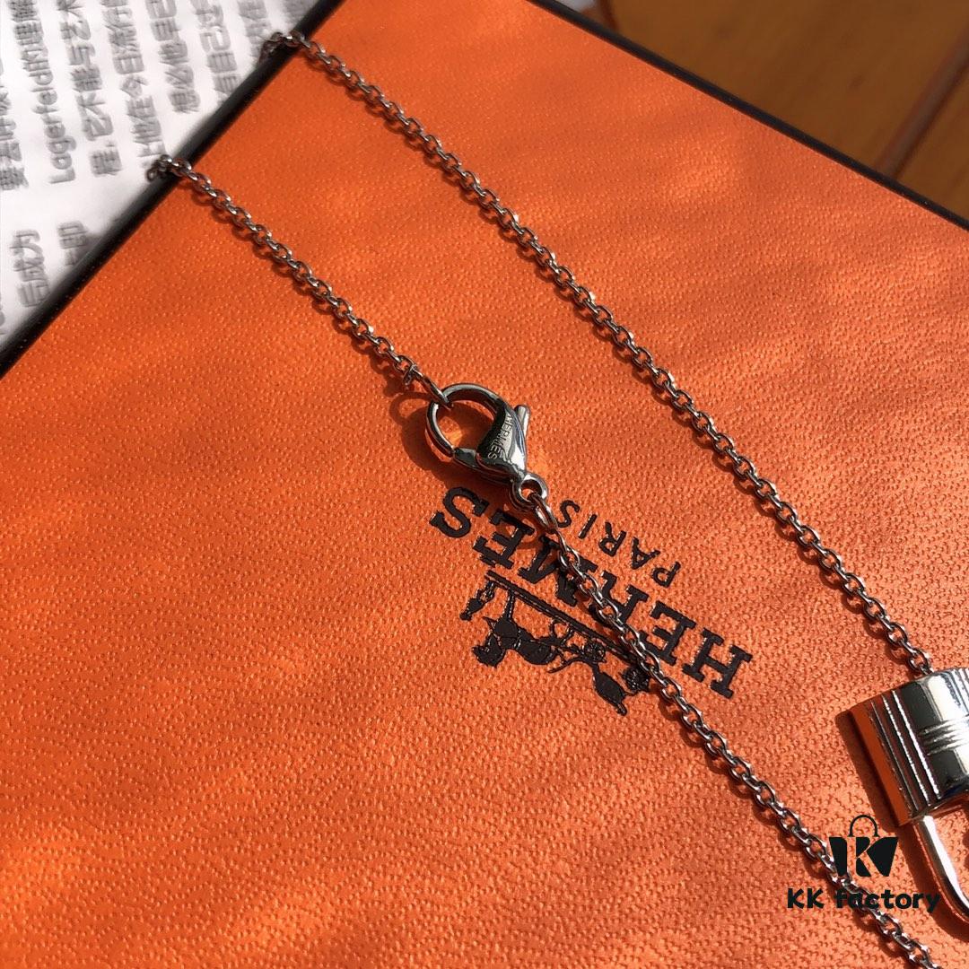 Hermes Essential Color Key Necklace in Orange, Designed by Paloma Picasso