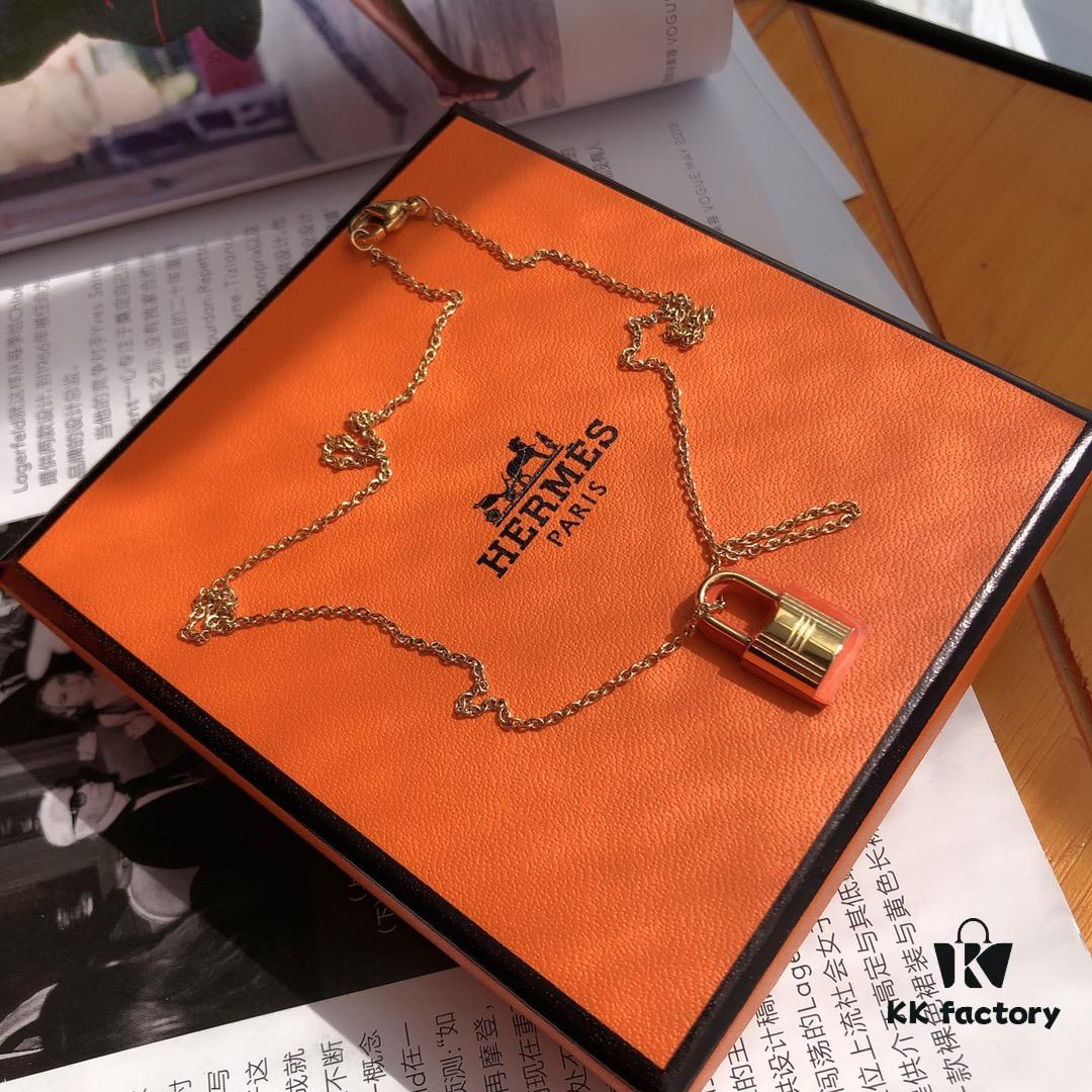 Hermes Essential Color Key Necklace in Orange, Designed by Paloma Picasso
