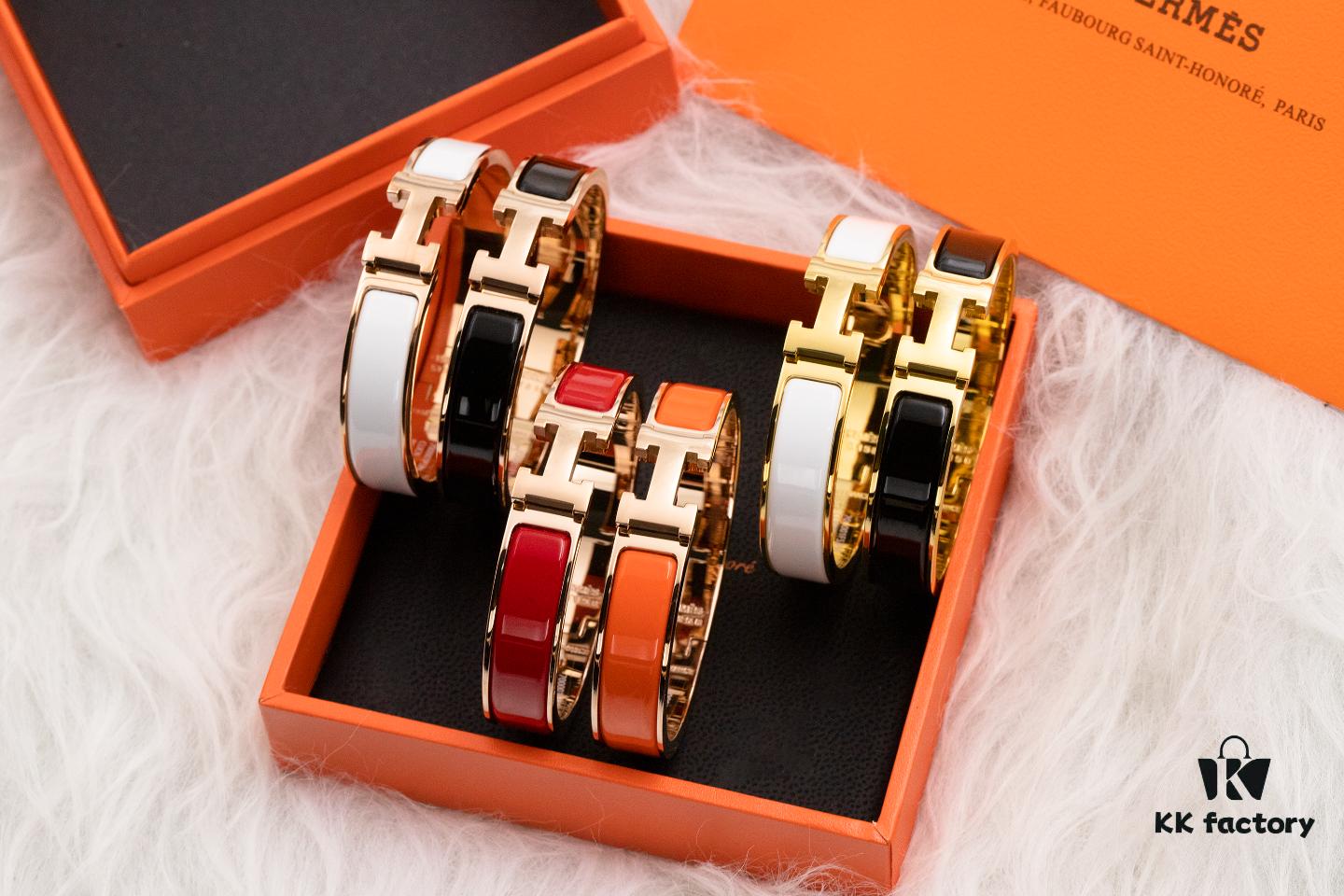692fc99899f2d84055c8915b Hermes Classic Enamel Bracelet, Same Style as Lin Xin Tong's Celebrity Choice