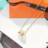 692fc99c99f2d84055c89162 Classic H Necklace, Precision CNC Carved, Sharp Clean Angles, Available in Gold and Rose Gold