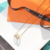 692fc99e99f2d84055c89166 Classic H Necklace, Precision CNC Carved, Sharp Clean Angles, Available in Gold and Rose Gold