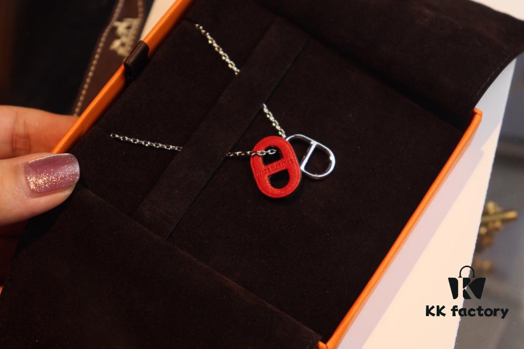 692fc9a399f2d84055c89171 Affordable Hermès-style Pig Nose Necklace by o'mai|lon