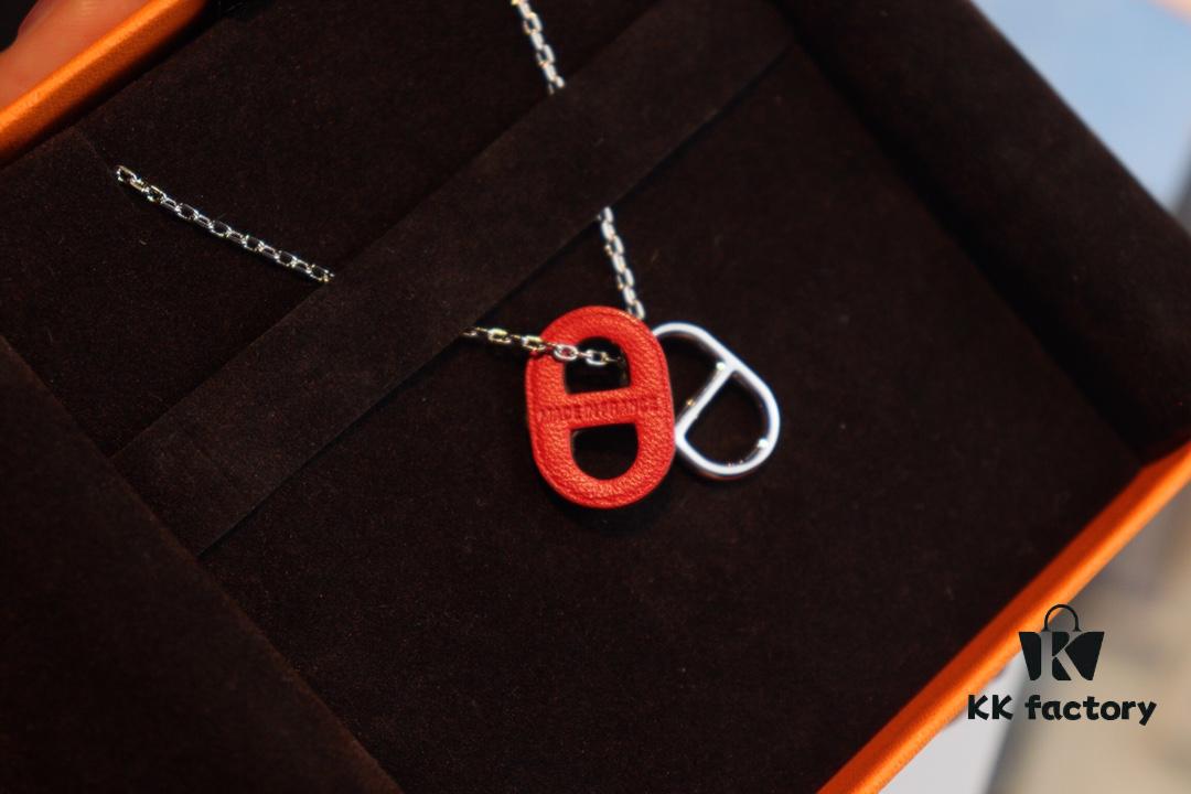 692fc9a399f2d84055c89172 Affordable Hermès-style Pig Nose Necklace by o'mai|lon
