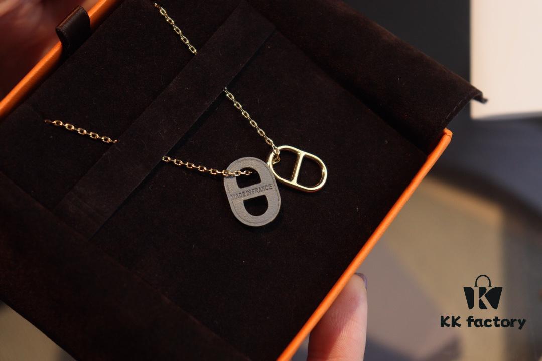 692fc9a599f2d84055c89176 Affordable Hermès-style Pig Nose Necklace by O'mai|lon