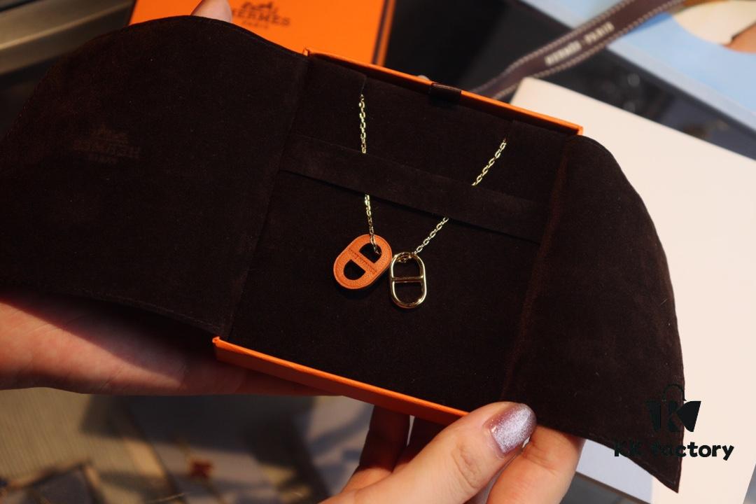 692fc9a699f2d84055c89177 Affordable Hermès-style Pig Nose Necklace by o'mai|lon