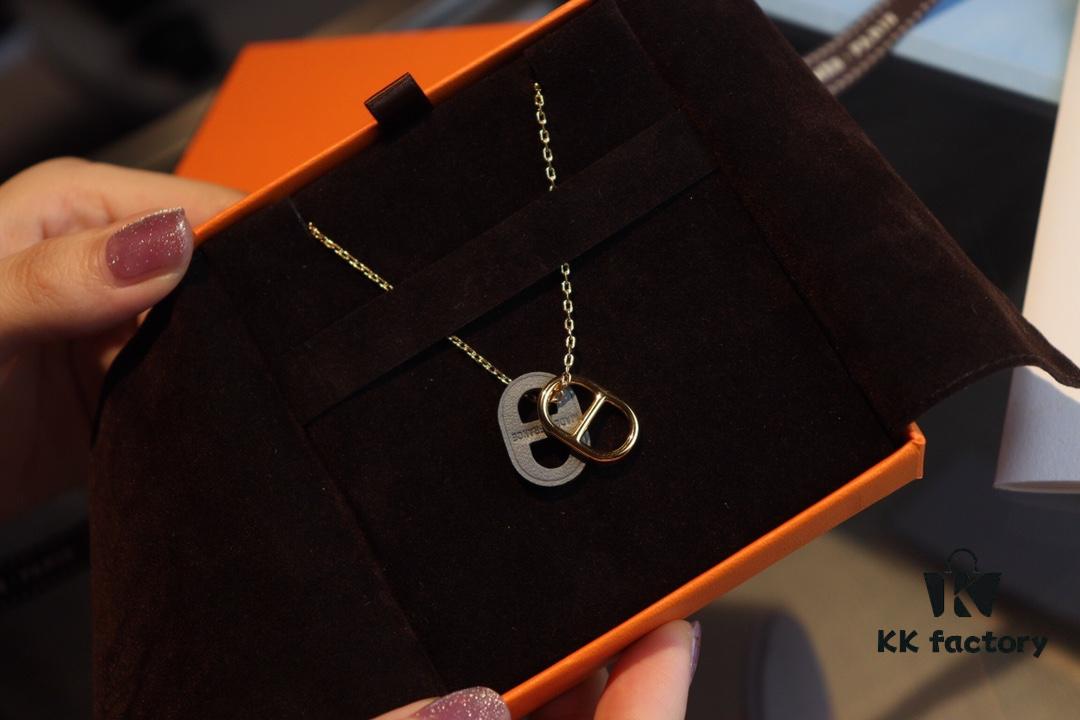 692fc9a699f2d84055c89178 Affordable Hermès-style Pig Nose Necklace by O'mai|lon