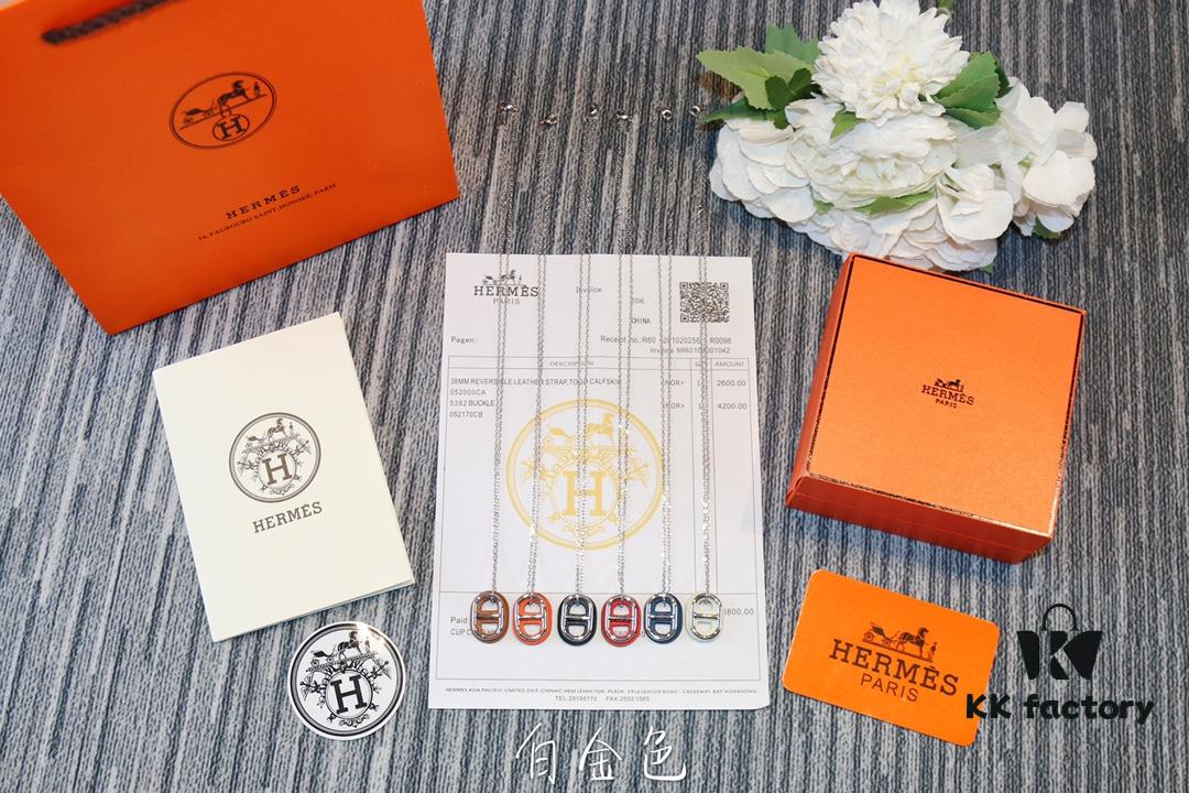 692fc9a899f2d84055c8917d Hermès-Inspired Necklace, SEIKO Version, Fashionable Designer Brand, Genuine Leather Craftsmanship, Gold-Tone Material