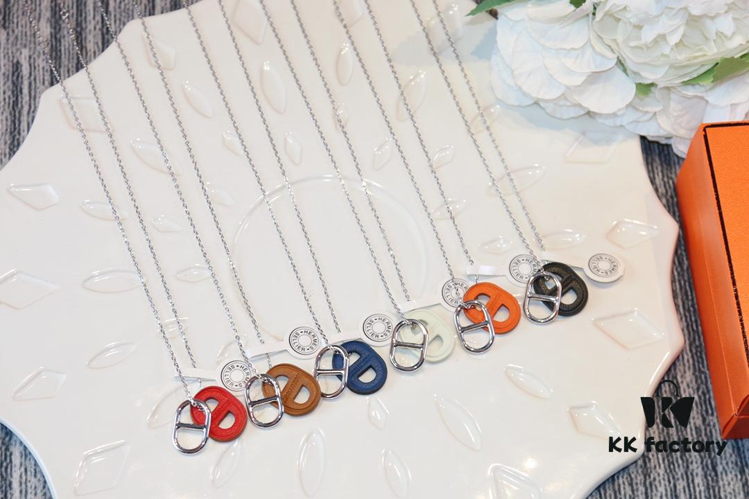 692fc9a999f2d84055c89181 Hermès-Inspired Necklace, SEIKO Version, Fashionable Designer Brand, Genuine Leather Craftsmanship, Gold-Tone Material