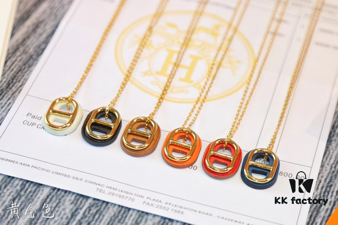 692fc9ad99f2d84055c89188 Heritage Edition. Fashionable and Trendy Top Designer Brand Hermes Lock Necklace Genuine Leather Craft with Gold-Plated Material