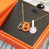 692fc9ad99f2d84055c89189 Heritage Edition. Fashionable and Trendy Top Designer Brand Hermes Lock Necklace Genuine Leather Craft with Gold-Plated Material