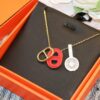 692fc9ad99f2d84055c8918b Heritage Edition. Fashionable and Trendy Top Designer Brand Hermes Lock Necklace Genuine Leather Craft with Gold-Plated Material