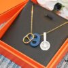 692fc9ae99f2d84055c8918c Heritage Edition. Fashionable and Trendy Top Designer Brand Hermes Lock Necklace Genuine Leather Craft with Gold-Plated Material