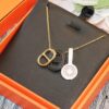 692fc9ae99f2d84055c8918d Heritage Edition. Fashionable and Trendy Top Designer Brand Hermes Lock Necklace Genuine Leather Craft with Gold-Plated Material