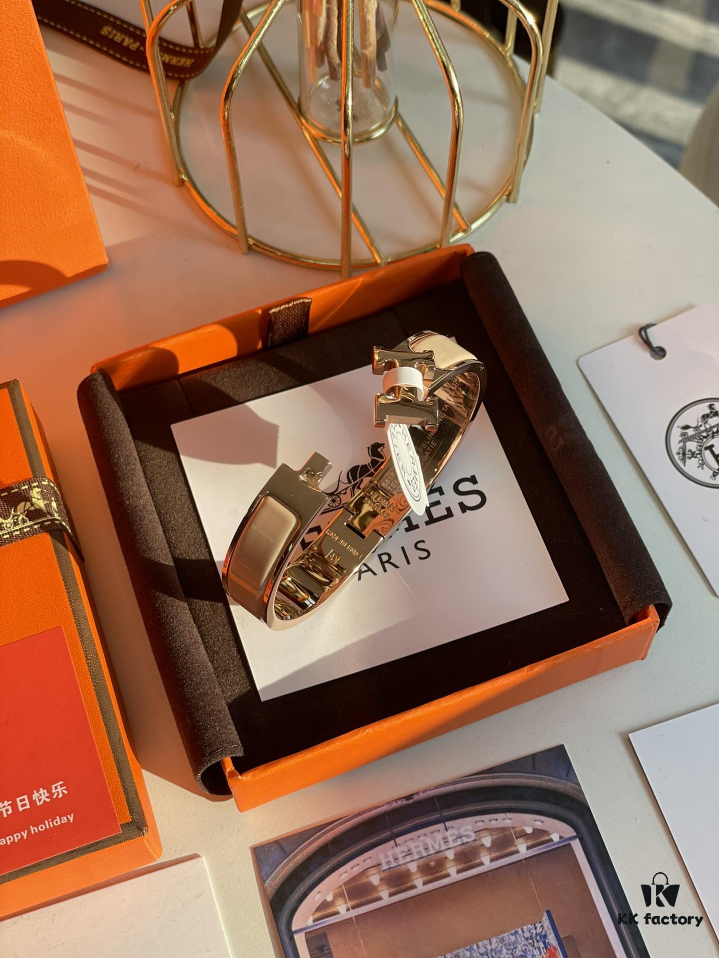 692fc9ca99f2d84055c891ab Hermes Overseas Membership Points Gift | Pop H Collection ✨ Rose Gold Milk Tea Color Bracelet