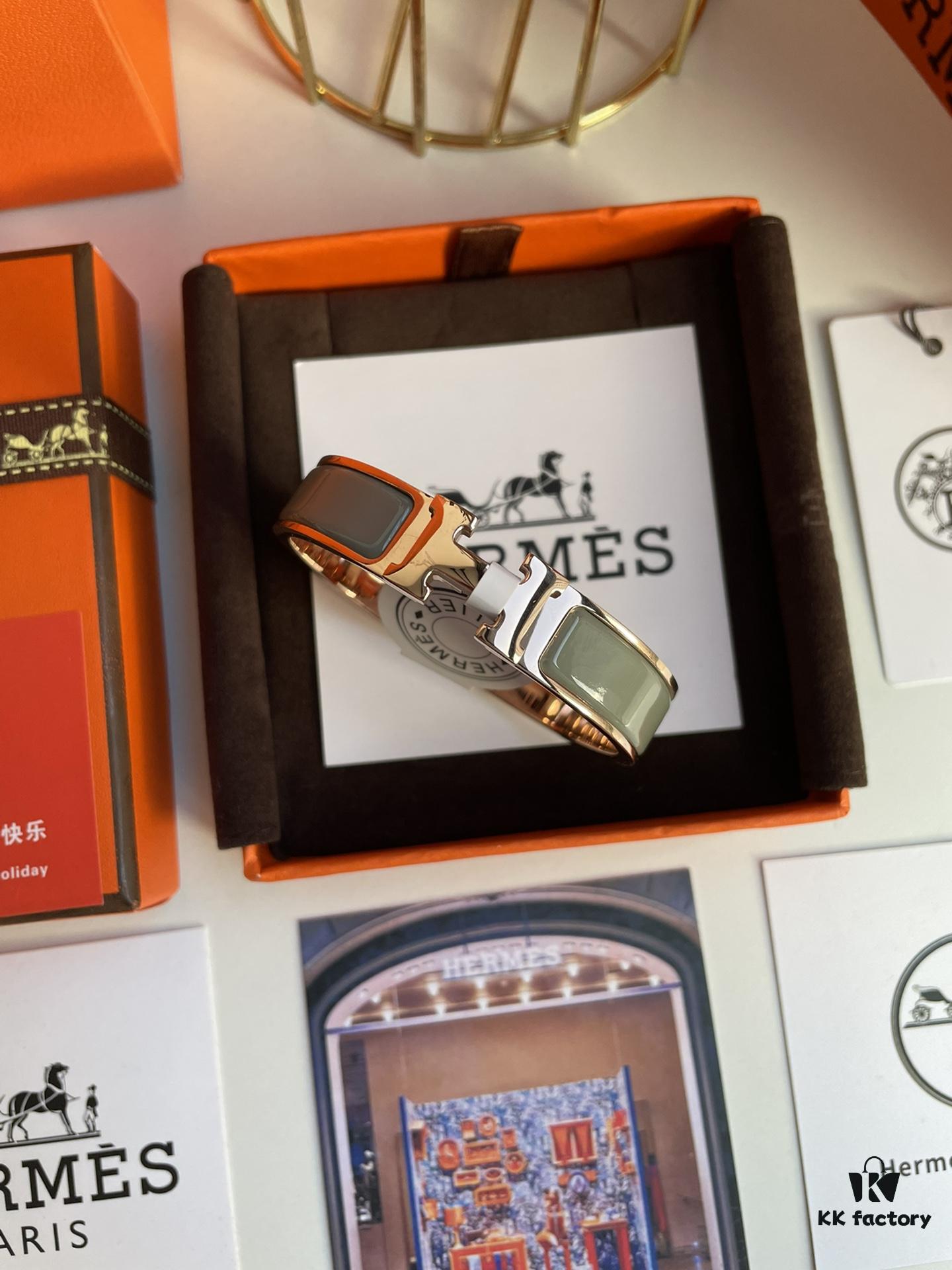 692fc9ed99f2d84055c891d2 Hermès Overseas Points Member Gift HERMES | Pop H Collection ✨ Rose Gold Elephant Gray Bracelet Classic H Clasp Timeless Design