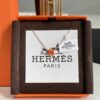 Hermes Overseas Points Member Gift Hermes | Pop H Series ✨ Rose Gold Hermès Orange [Mini Size] Classic H Closure, Timeless Style 🥰 Clear Engraving at Bottom, Exquisite Craftsmanship Complete Set with Identity Strap, Points Card, Labels and Original Packaging