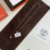 Hermes Overseas Points Member Gift Hermes | Pop H Series ✨ Rose Gold Hermès Orange [Mini Size] Classic H Closure, Timeless Style 🥰 Clear Engraving at Bottom, Exquisite Craftsmanship Complete Set with Identity Strap, Points Card, Labels and Original Packaging