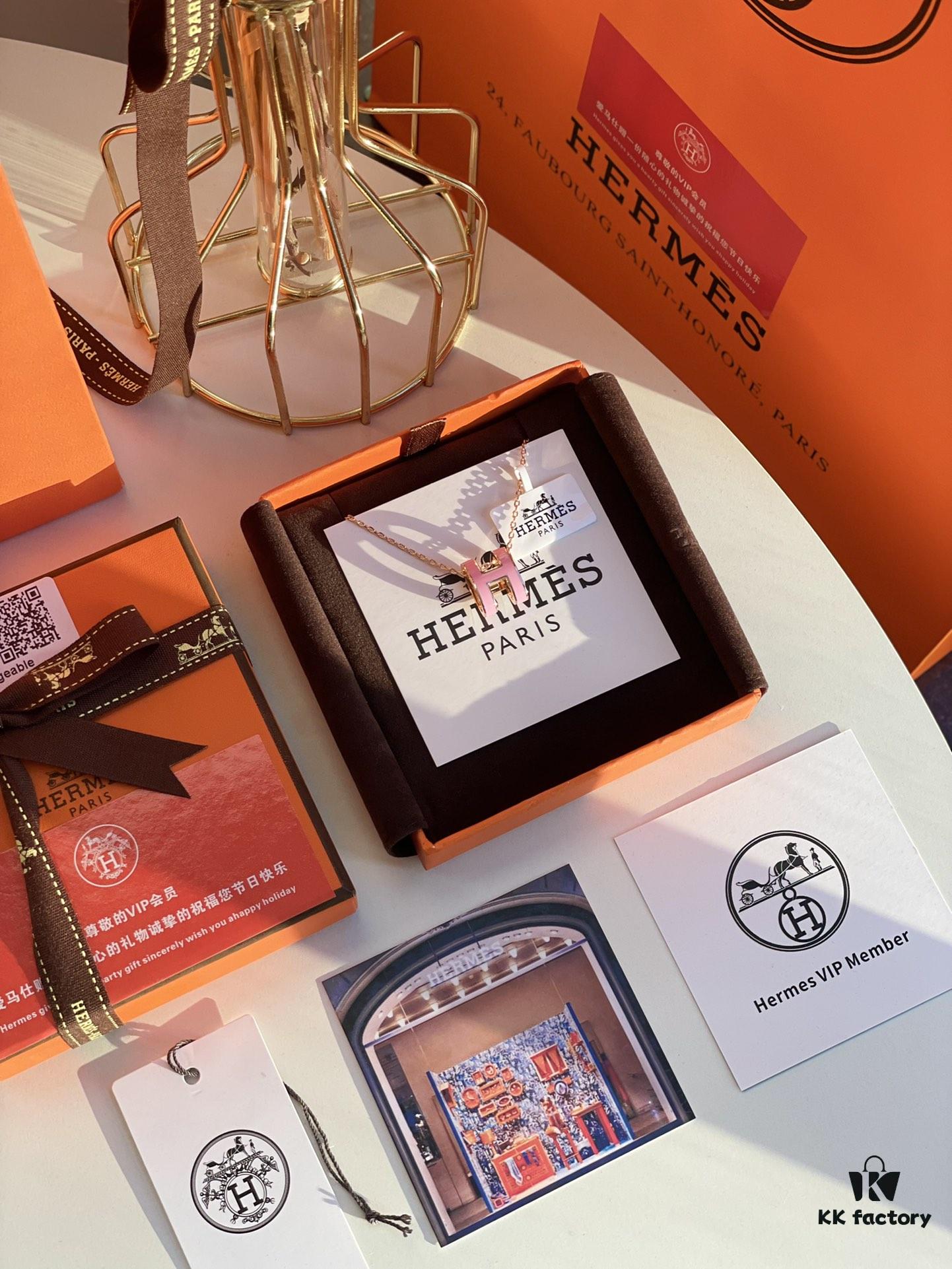 692fca0399f2d84055c891e8 Hermes Overseas Points Member Gift HERMES | Pop H Collection ✨ Classic H Buckle, Timeless Design 🥰 Clear Engraving at Bottom, Rose Gold Pink Tone, Identity Strap, Points Card, Tags, Complete Packaging
