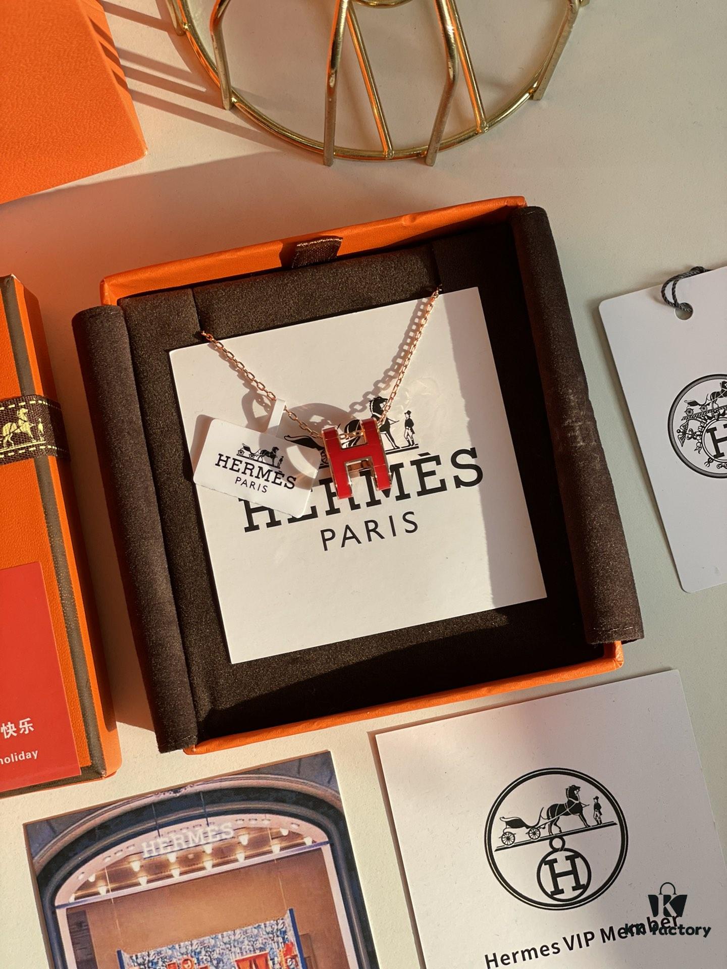 692fca0a99f2d84055c891f0 Hermes Overseas Points Member Gift HERMES | Pop H Collection ✨ Classic H Buckle, Timeless Design 🥰 Clear Engraving at Bottom, Rose Gold with Festive Red Color, Identity Strap, Points Card, Tags, Full Packaging