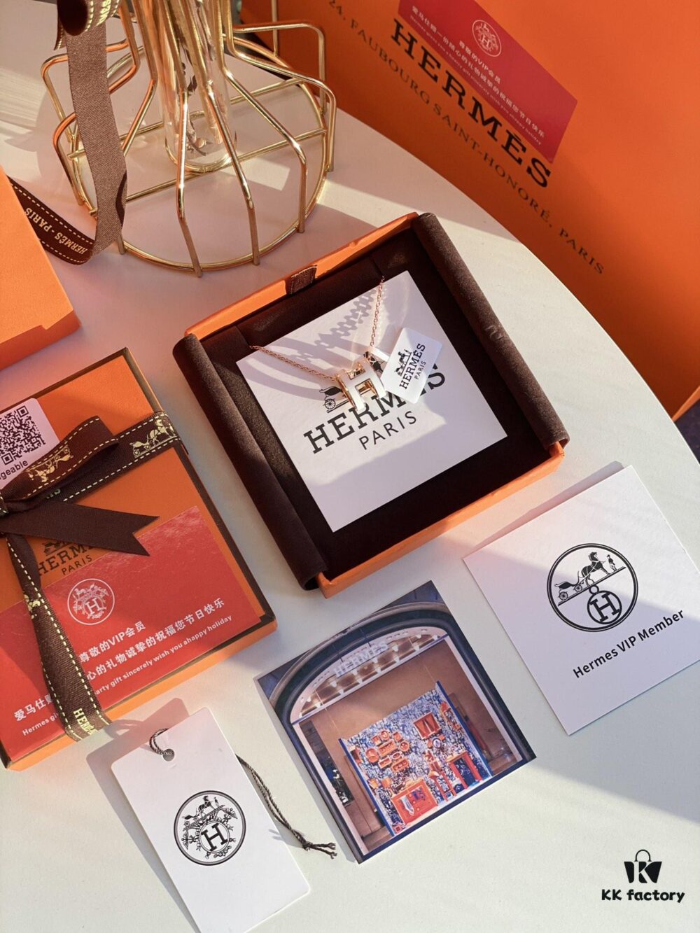 692fca0f99f2d84055c891f6 Hermes Overseas Points Member Gift HERMES | Pop H Collection ✨ Classic H Buckle, Timeless Design 🥰 Clear Engraving at Bottom, Rose Gold Milkshake White, Identity Strap, Points Card, Labels, Full Packaging
