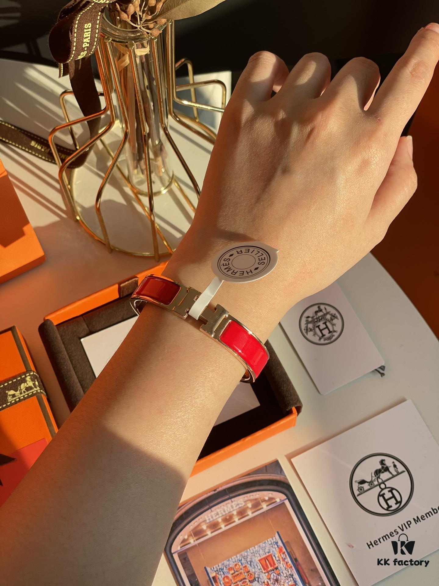 692fca2f99f2d84055c89221 Hermes Overseas Points Member Gift | Pop H Collection ✨ Rose Gold Festive Red Bracelet