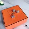 692fca4f99f2d84055c89253 New Premium Craftsmanship Hermes Full Diamond H Stud Earrings, High-Carbon Diamonds, 925 Sterling Silver Gold Plated with K-Gold Finish