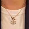 692fca8a99f2d84055c892b3 Hermès 2021 New Arrival Popular Double-Sided Pig Nose Necklace 🐽 Platinum and Rose Gold Plated Couple Pendant Chain