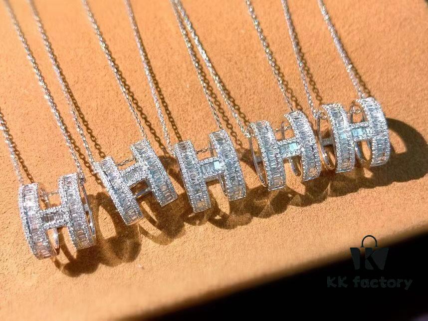692fcac599f2d84055c89327 Top-tier Hermes-inspired Diamond-Paved 'H' Necklace, 925 Sterling Silver with Precision CNC Craftsmanship and Exquisite Stone Inlay