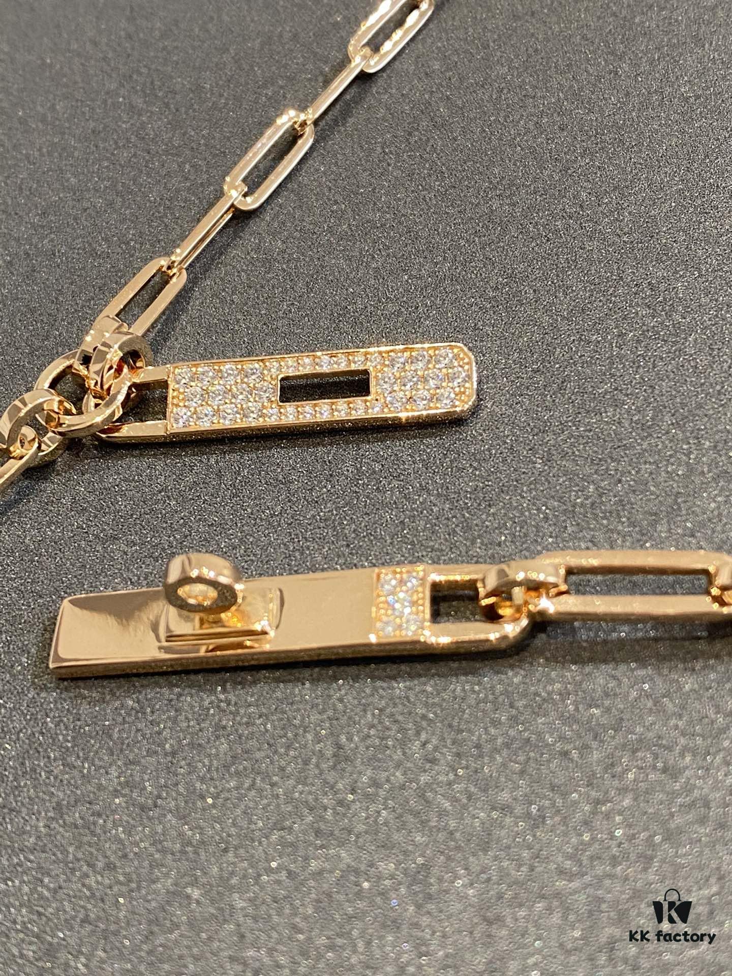 692fcac899f2d84055c8932a Authentic Hermes Kelly Chaine Necklace, Heavy Craft Series, Limited Stock Available