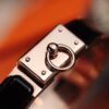 692fcad399f2d84055c8933e New Arrival Hermès-Inspired Enamel Cuff Bracelet with H Lock Closure