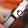 692fcad399f2d84055c89340 New Arrival Hermes-Inspired Enamel Bangle Bracelet with H Lock Clasp