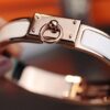 692fcad499f2d84055c89341 New Arrival Hermes-Inspired Enamel Bangle Bracelet with H Lock Clasp