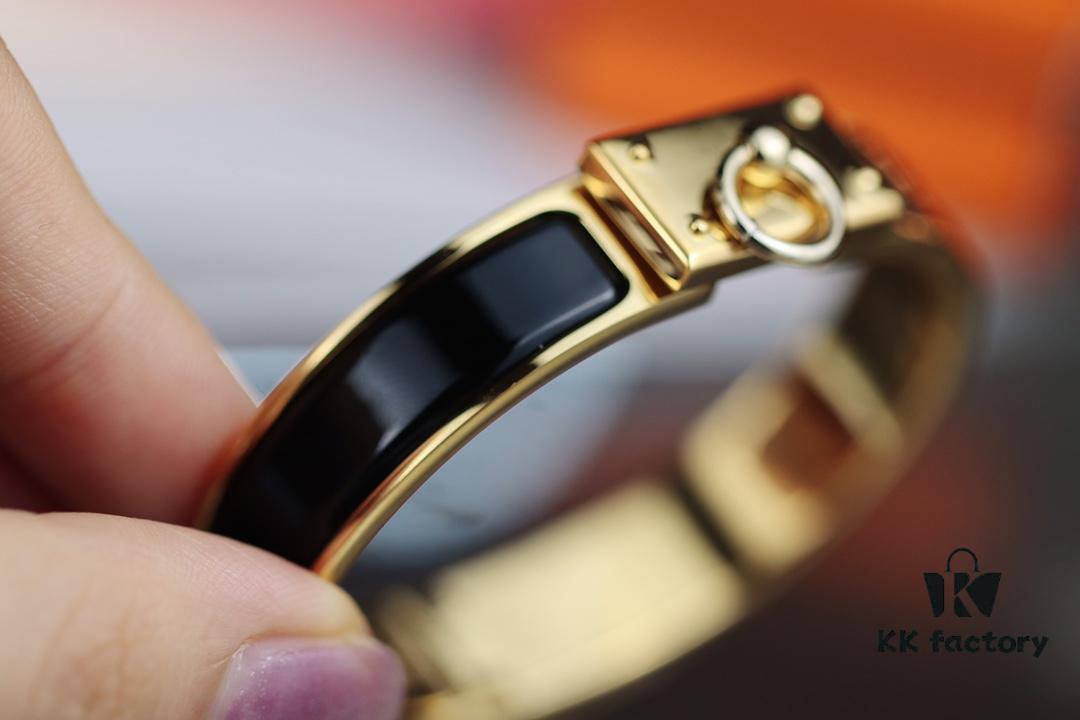 692fcad699f2d84055c89348 New Arrival Hermes-Inspired Enamel Bracelet with H Lock Closure