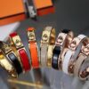 692fcae199f2d84055c8935a New Arrival Hermès-Inspired Clics Enamel Bracelet – H Lock & Ring Design, Genuine Enamel, 1-Micron Gold Plating, Lightweight at 36g