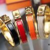 692fcae399f2d84055c89360 New Arrival Hermès-Inspired Clics Enamel Bracelet – H Lock & Ring Design, Genuine Enamel, 1-Micron Gold Plating, Lightweight at 36g