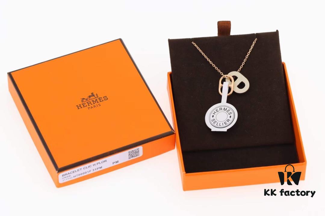 692fcaee99f2d84055c8936d New Arrival💗 Hermès Porcelain Necklace O'maillon Collar, Counter Color Duplication, Five Colors Available